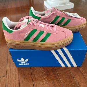 Adidas Originals Gazelle Bold True Pink Green US 9